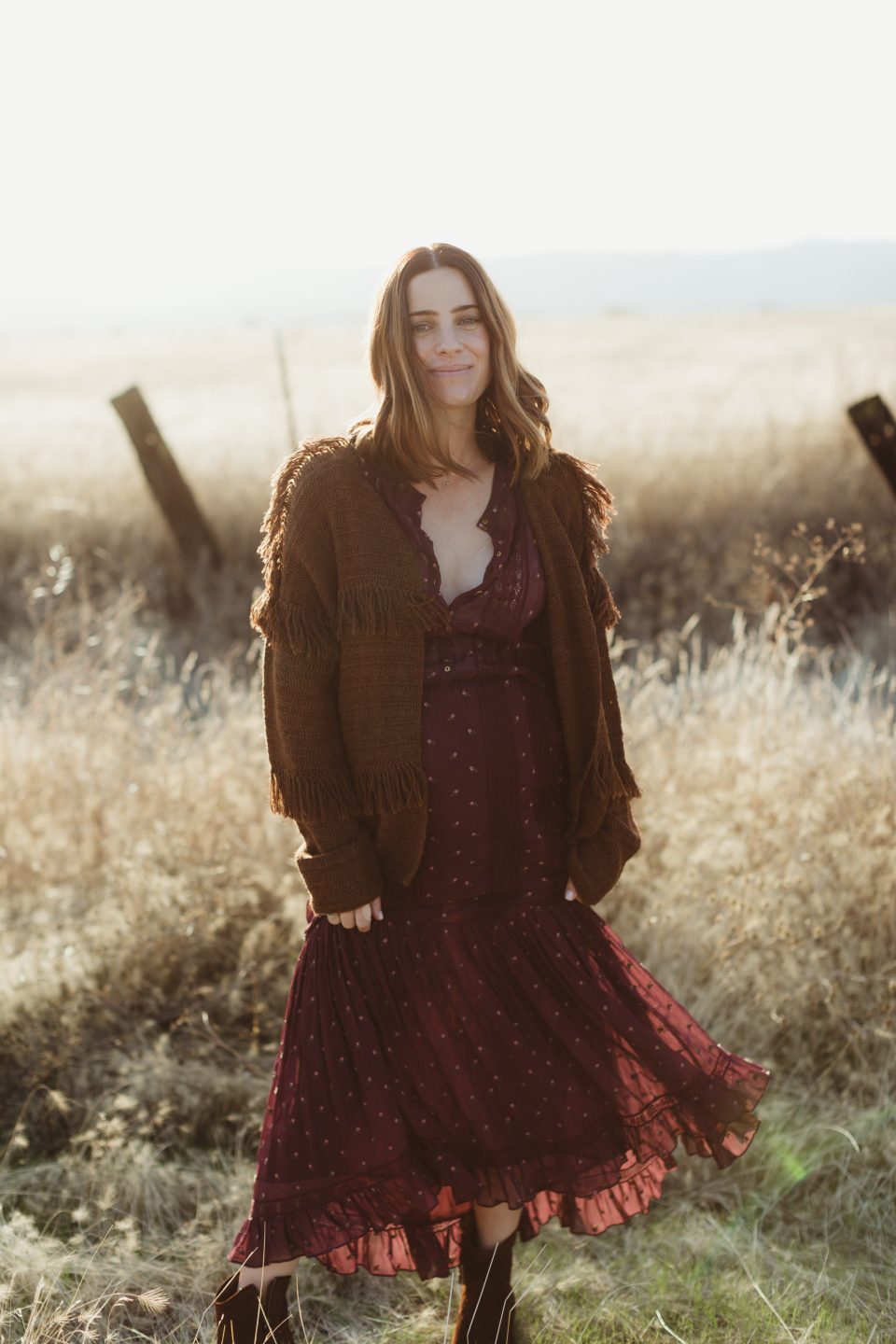 ulla johnson fall floral maxi dress