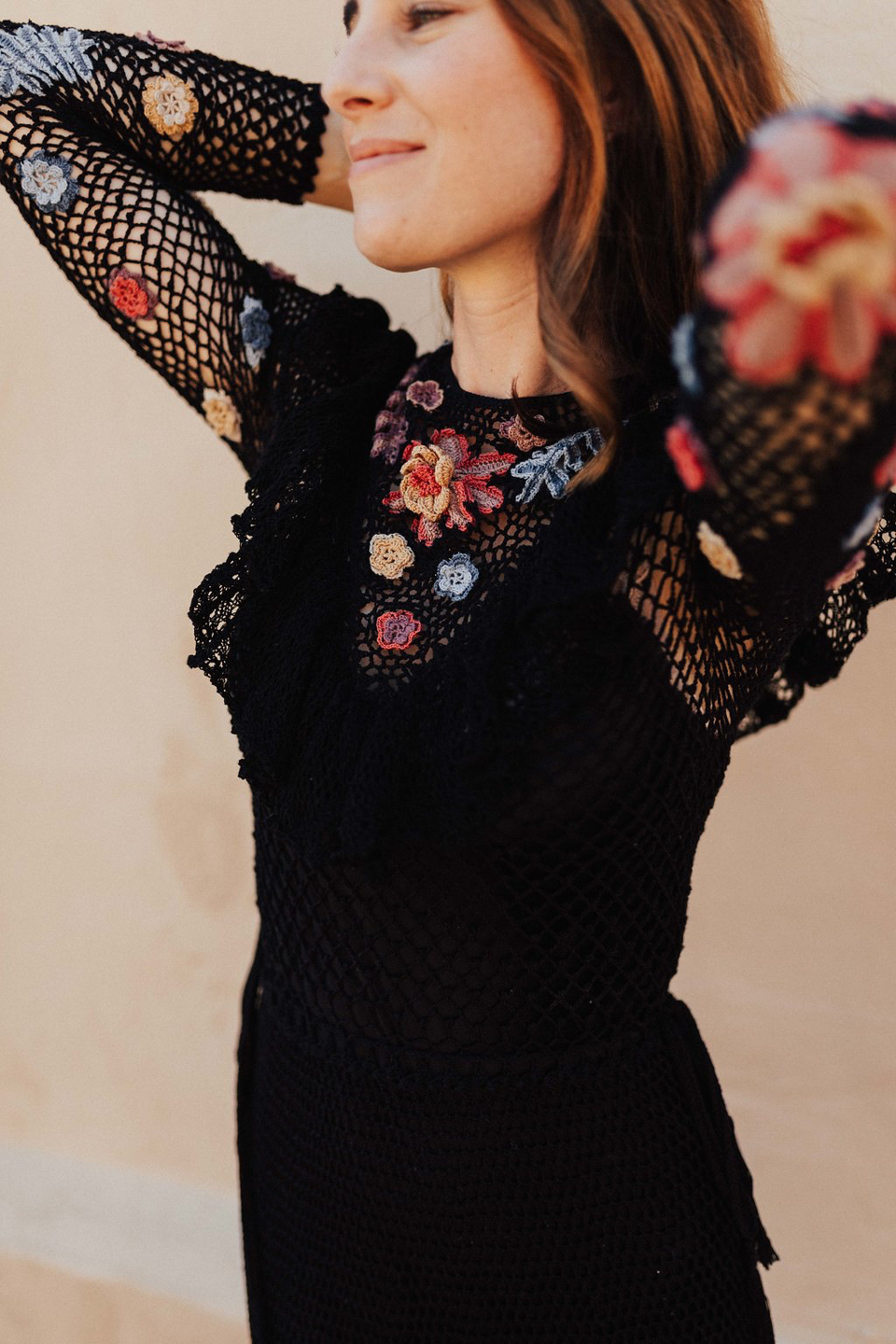 ulla johnson black embroidered calliope dress