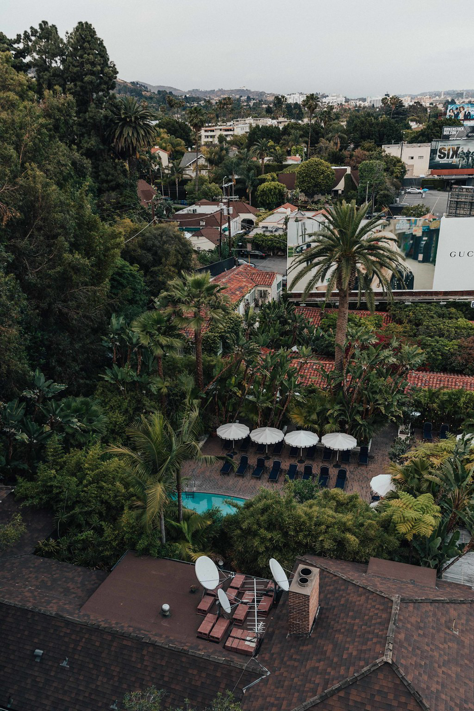 Rooftop views at the Chateau Marmont