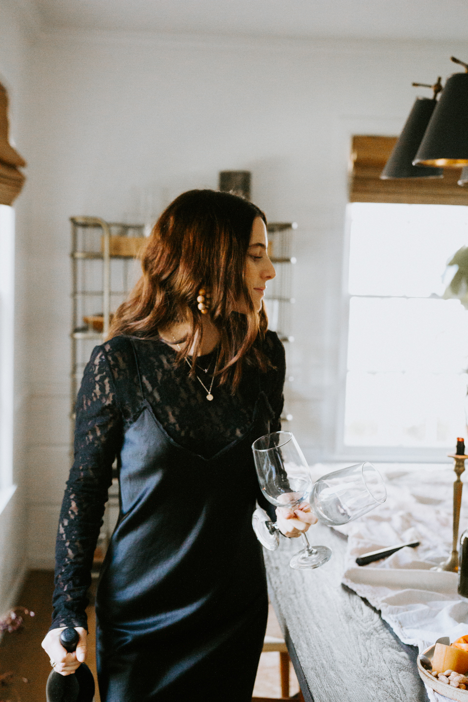 black lace bodysuit...