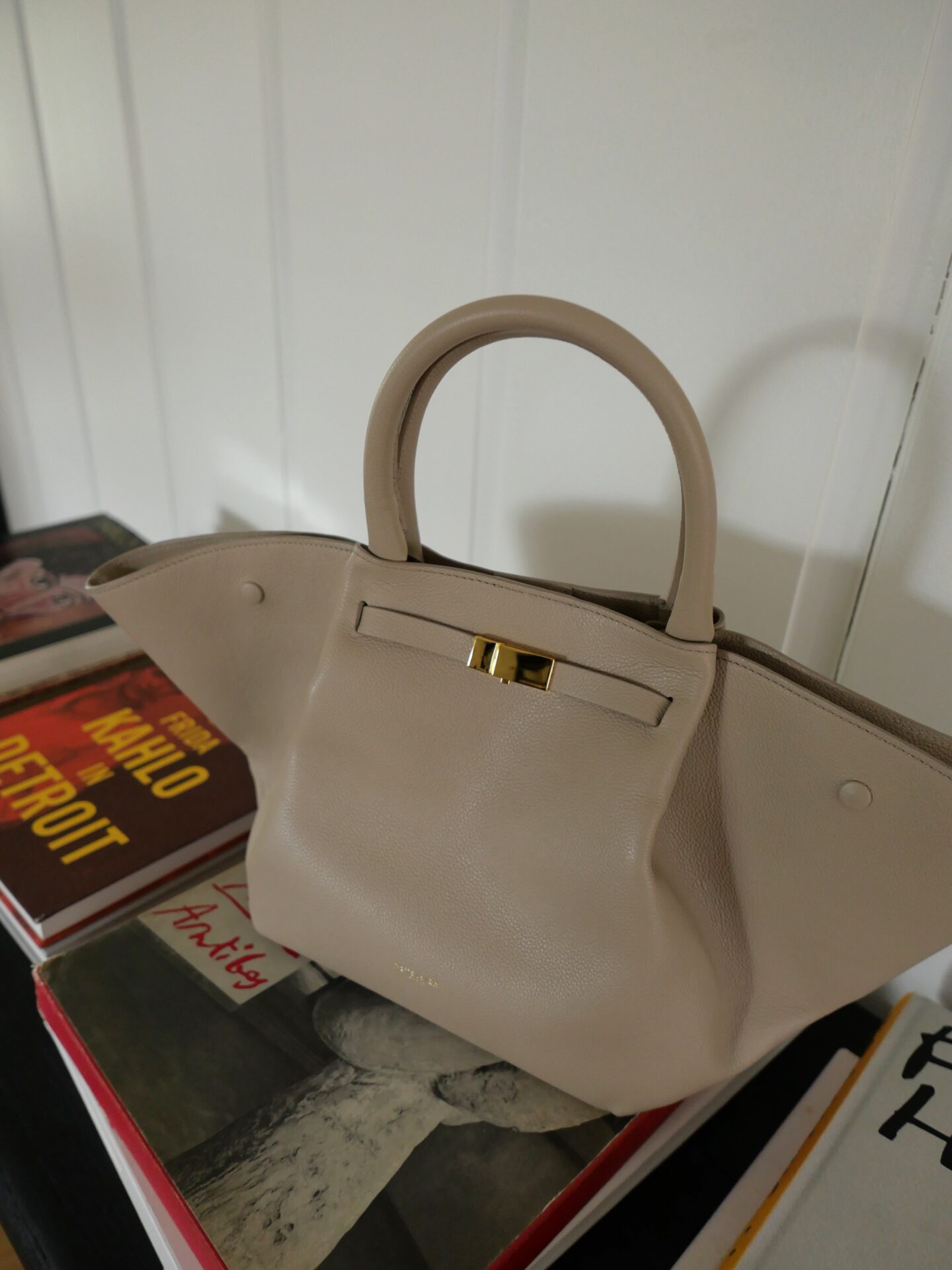 DeMellier London cream colored tote