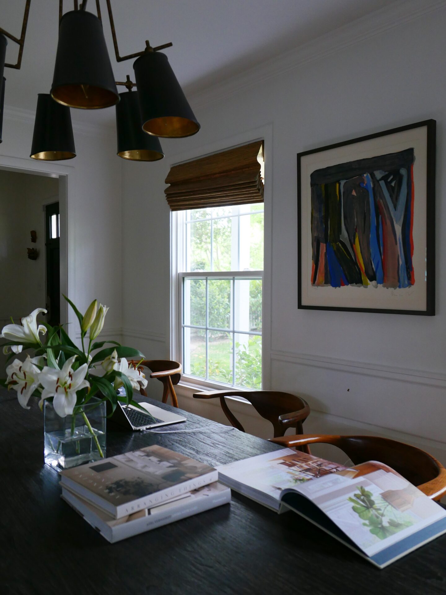 books on dining table for Mid-Week Mood Boost