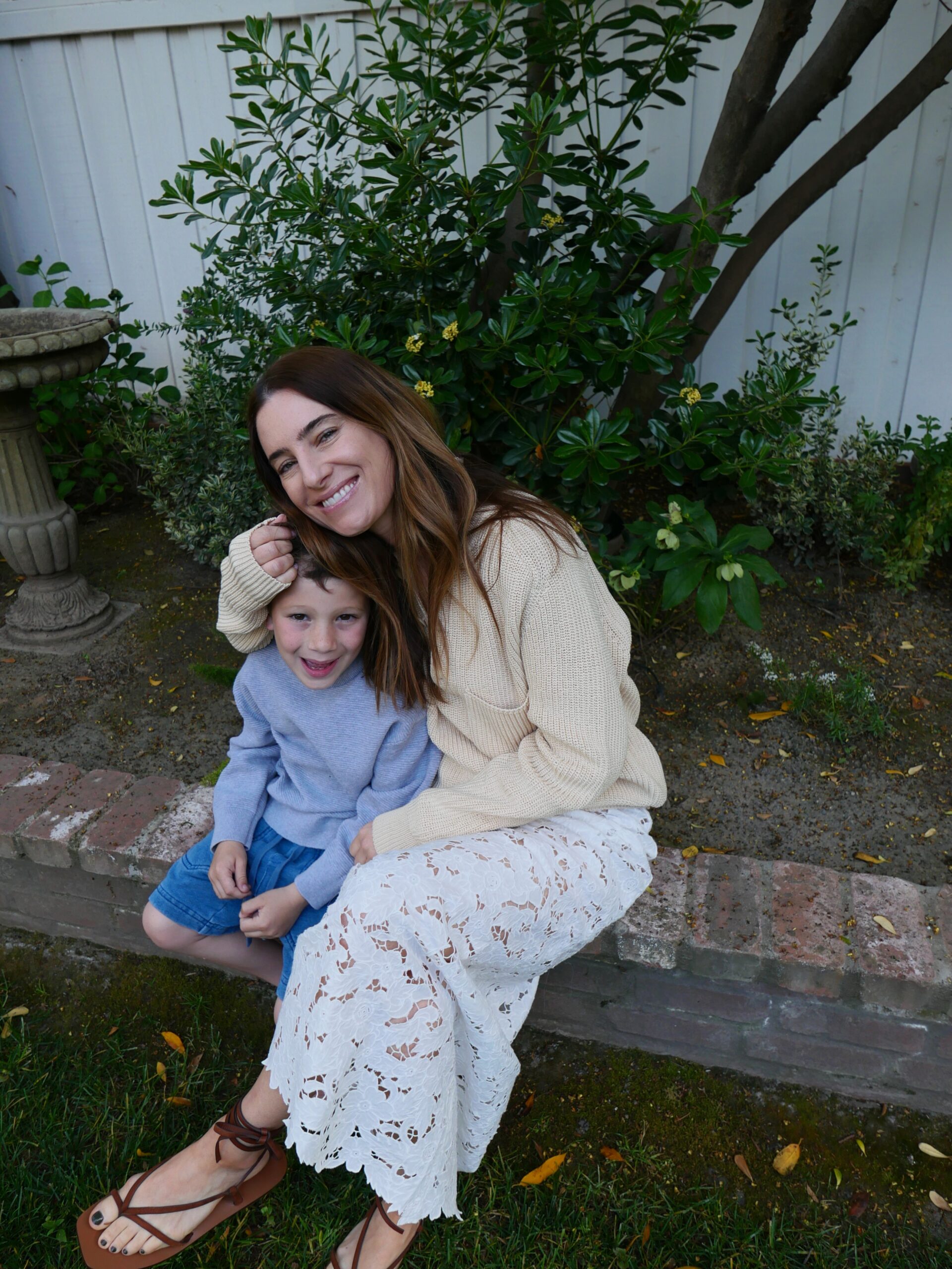 woman sitting with her kid
