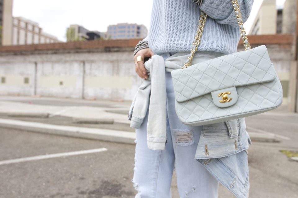 Chanel Light Blue Quilted Bag - Something Borrowed Something Blue