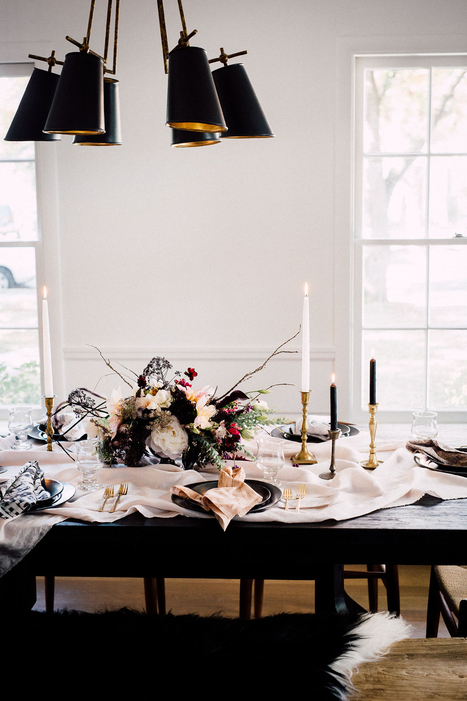 moody fall girls brunch at home