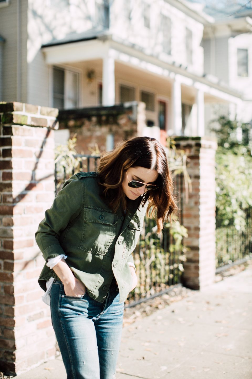 everyday cargo jacket and jeans