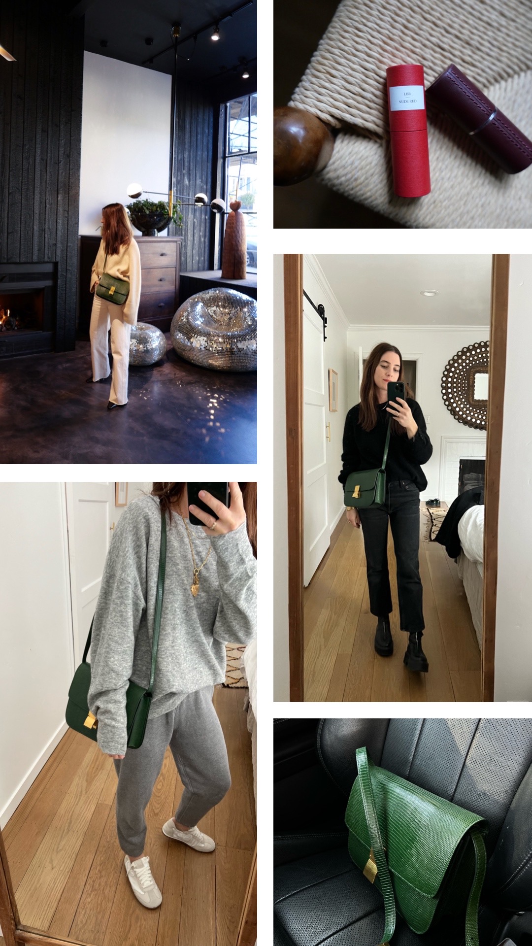 collage of Most Worn Lately and Thoughtless winter styling ideas