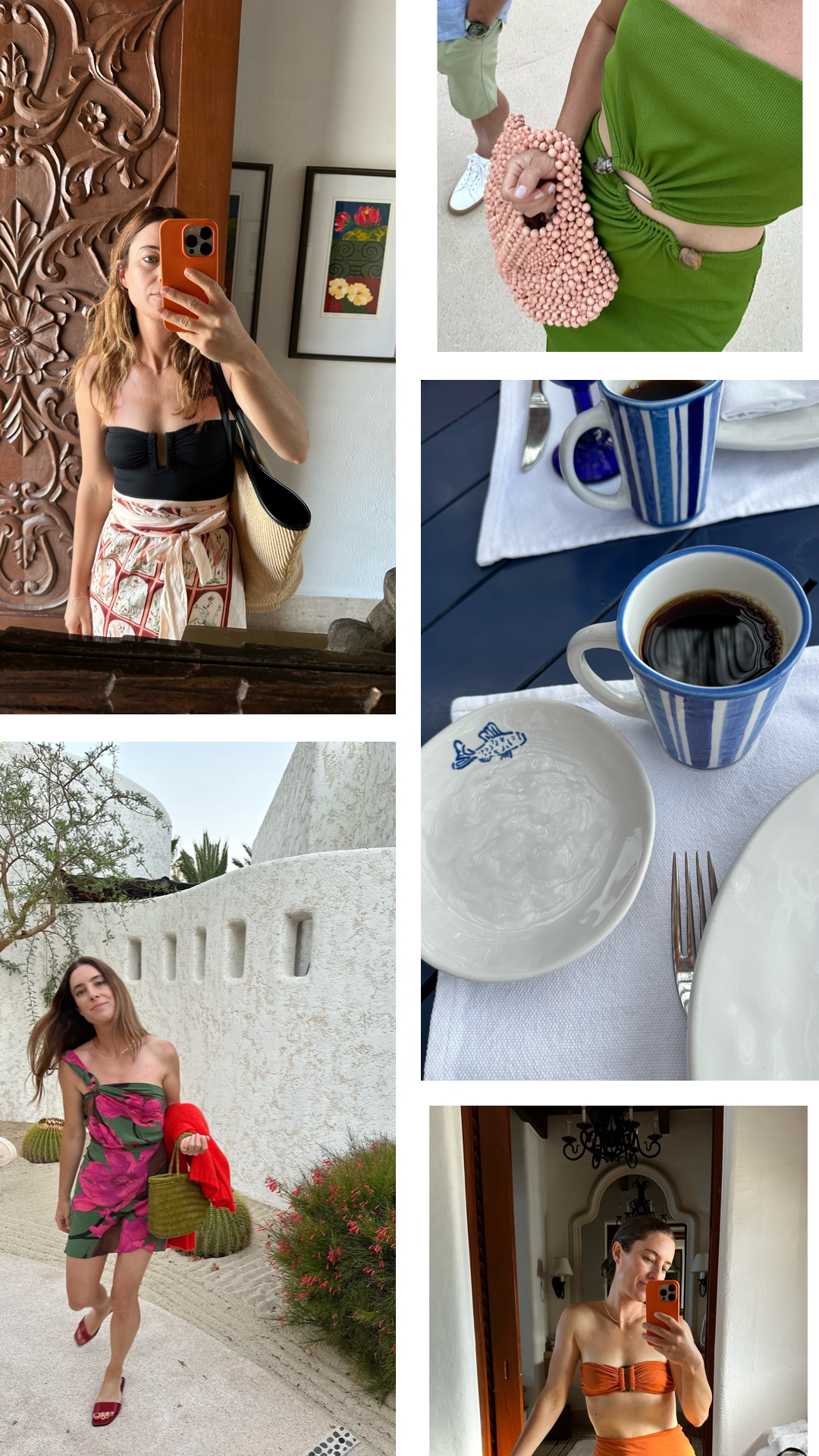 collage of Cabo Diaries by blogger Alicia Lund showing her outfits  